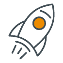 icon of space rocket